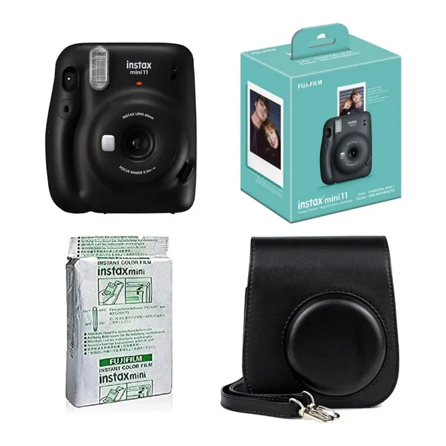2020 Fujifilm Instax Mini 11 Charcoal Gray Negro + Funda+ 10