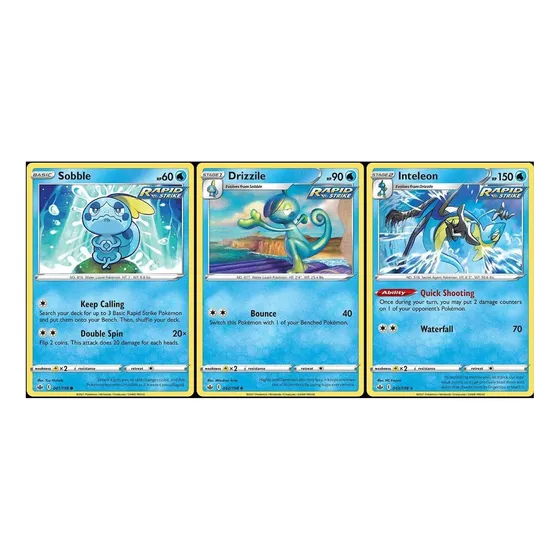 Pokemon Inteleon Chilling Reign Lote De Tarjetas Rapid Tema