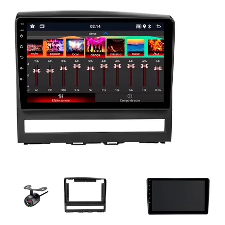 Multimidia Android 9pol Carplay P/ Strada 2008-12 Bluetooth Preto
