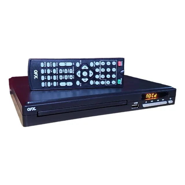 Reproductor de CD y DVD con control remoto QFX Media Player VP-110 color negro 127V
