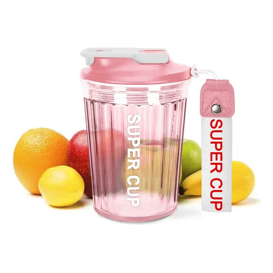 Termo Vaso Termico Antiderrame Multifuncional De 500ml Color Rosa Súper
