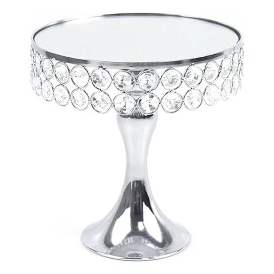 Soporte Base De Torta Decorativa Para Fiestas Plateadas 20cm