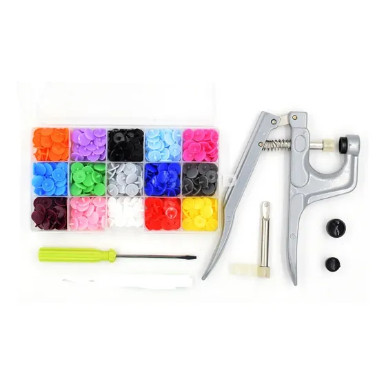 Broches Plásticos 15 Colores 150 Juegos + Herramientas