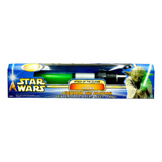 Star Wars Attack Of The Clones Electronic Lightsaber Yoda Star Wars Attack Of The Clones Electronic Lightsaber Yoda