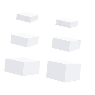 6 Peças Acrílico Cubo Caixa De Exibição Riser Branco 6 Peças Acrílico Cubo Caixa De Exibição Riser Branco
