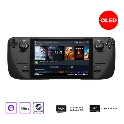 Steam Ꭰeck LCD 1TB + 512GB micro sd Consola Portátil Valve Steam Deck 512GB Standard Negro Bluetooth