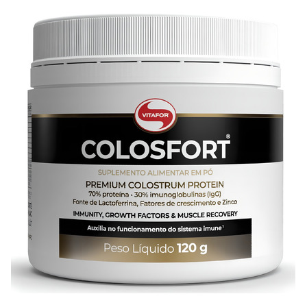Colosfort Premium Colostrum Protein 120g Vitafor Sabor Sem Sabor Colosfort Premium Colostrum Protein 120g Vitafor Sabor Sem Sabor