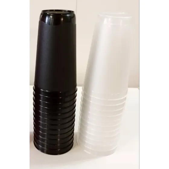 Vasos Licoreros Plástico 16oz Negro - Pack De 6 Unidades