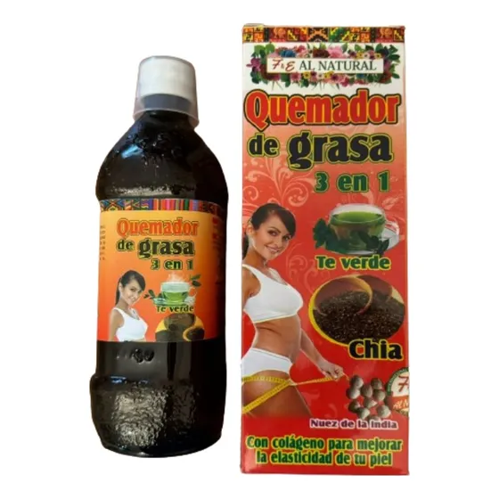 Quemador De Grasa 3 En 1 Jarabe Natural X2 Peruano Reforzado