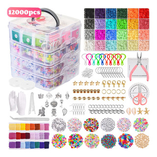 Kit Miçangas Completo 12000p Para Fabricação Joias Pulseiras Kit Miçangas Completo 12000p Para Fabricação Joias Pulseiras