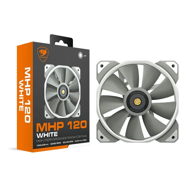 Fan Cooler Ventilador Cougar Mhp120 Blanco 120x120 (1 Un)