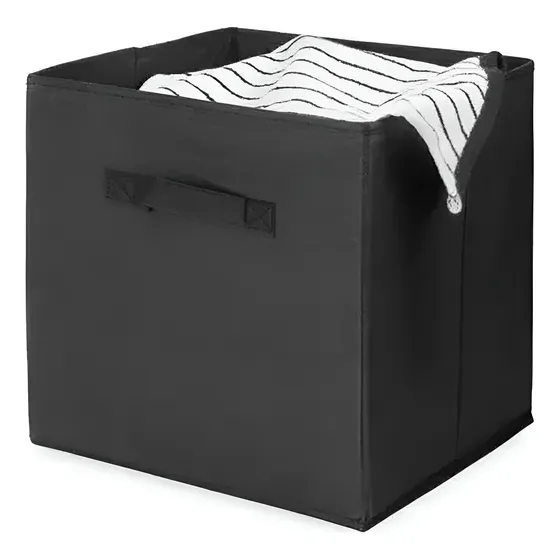 Organizador Ropa Canasto Plegable Cubo Tela Placard Manija