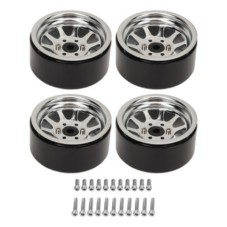 Juego De Llantas Rc 4 Piezas For Axial Scx10 Ii Iii Silver Juego De Llantas Rc 4 Piezas For Axial Scx10 Ii Iii Silver