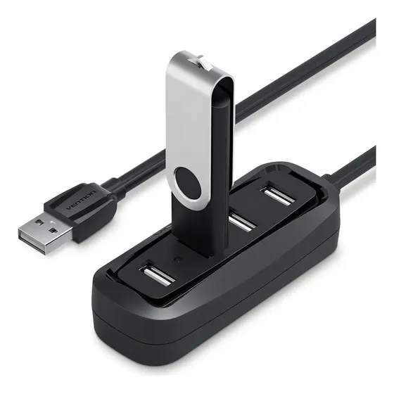 Hub Usb Vention 4 Puertos 2.0 + Cable