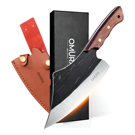 Cuchillo Omura Modelo Kirin Con Funda Color Gris | Cuotas sin interés