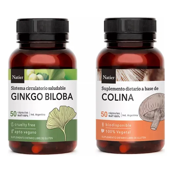 Plan Memoria Natier - Ginkgo Biloba + Colina (50 Cap De C/u)