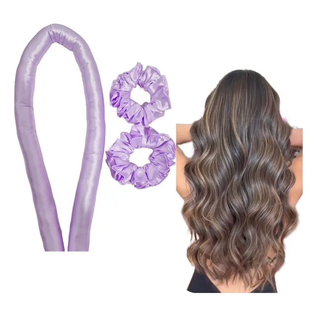 Ondas Sin Calor Tubo Rizador Satin + Scrunchies Cabello