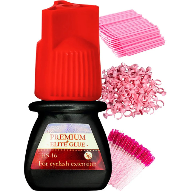 Cola Elite Hs16 3ml Extensão Cílios Fio Premium Black Glue Cor Preto Cola Elite Hs16 3ml Extensão Cílios Fio Premium Black Glue Cor Preto