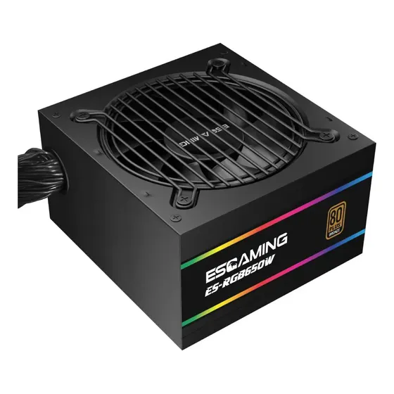 Fuente De Poder Esgaming Es-rgb650w 80plus Bronze, Atx
