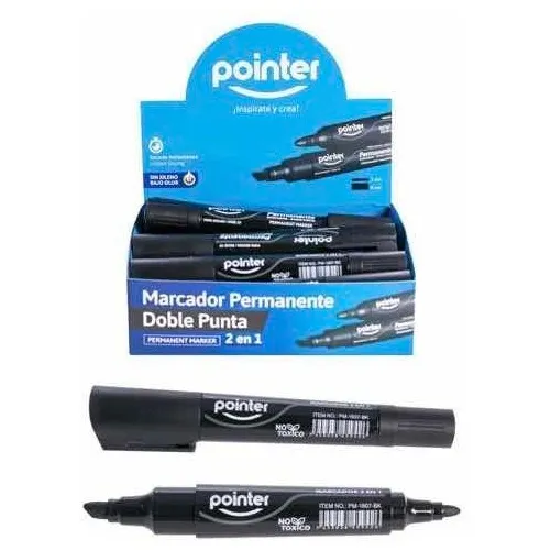 Marcadores Permanentes Duo Pointer Cajas 12 Unidades
