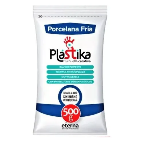 Porcelana Fria Blanca Eterna Plastika 500gr Secado Sin Horno