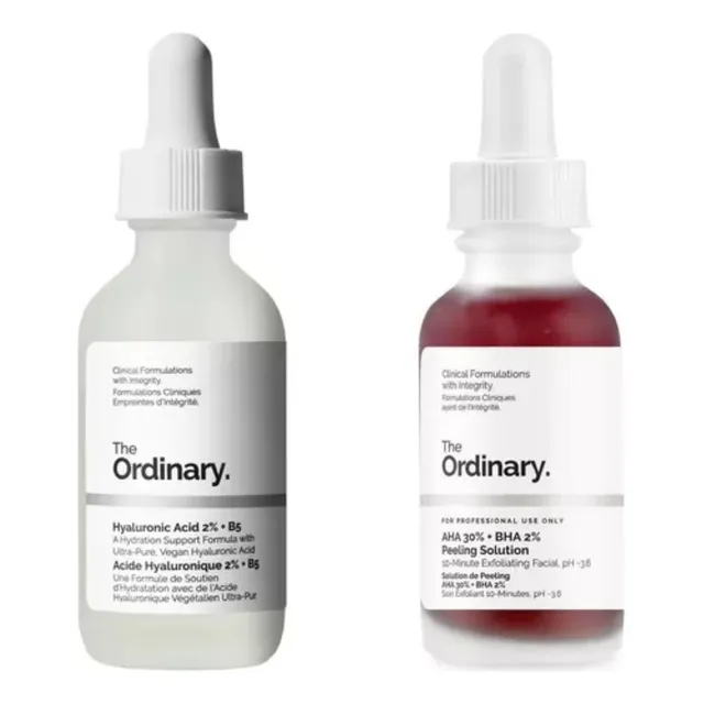 The Ordinary Set Hyaluronic Acid 2% +b5 +aha 30% + Bha 2%
