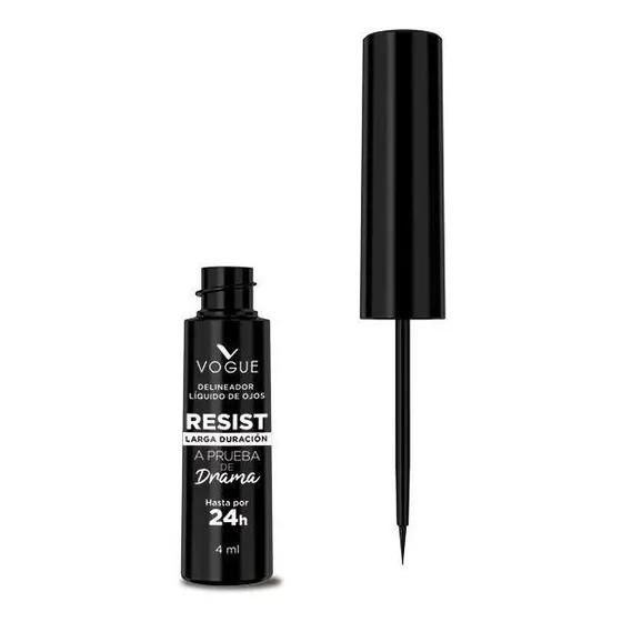 Delineador Liquido Ojos Resist 4ml Vogue Color Negro