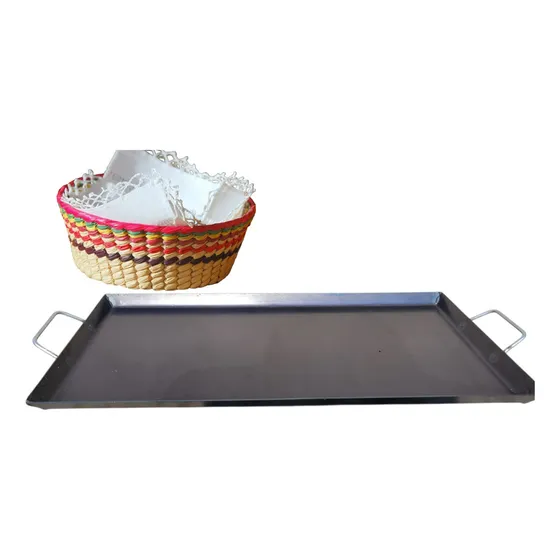 Plancha Comal Rectangular Placa Económico Para Estufa Negro