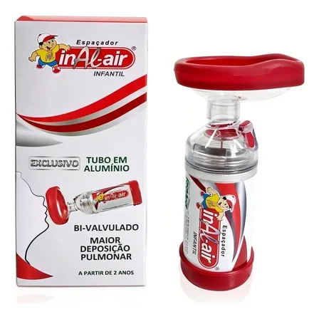 Espaçador Infantil Rsmed Inal-air Aluminio Com Mascara Para Crianças