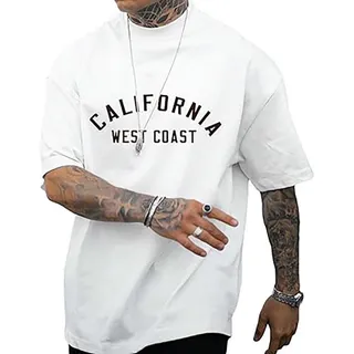 Camiseta Masculina Casual West Coast 100% AlgodĂŁo VerĂŁo Camiseta Masculina Casual West Coast 100% AlgodĂŁo VerĂŁo