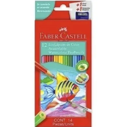 Colores Faber Castell Acuarelables Lapices X 12 + 2