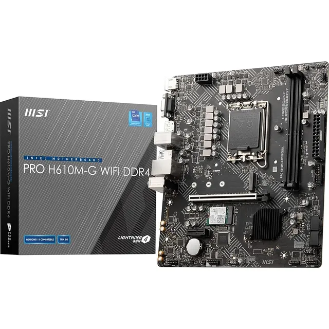 Msi Pro H610m-g Wifi Ddr4 Proseries Placa Base Matx, 12th/1