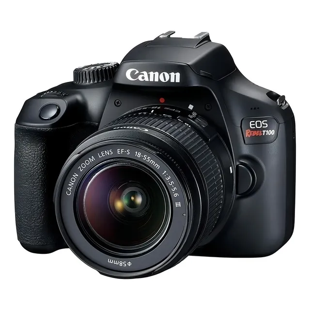 Review Completo da Canon T100 5 Canon Eos Rebel Kit T100 + Lente 18-55mm Iii Dslr Cor Preto