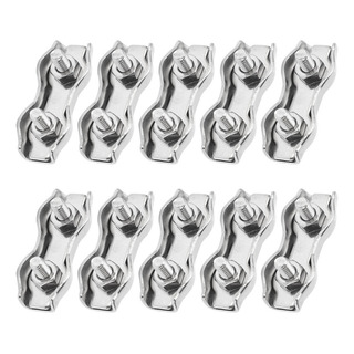 Abrazadera De Cable Doble De Acero Chuck Lock 304 S, 10 Unid Abrazadera De Cable Doble De Acero Chuck Lock 304 S, 10 Unid