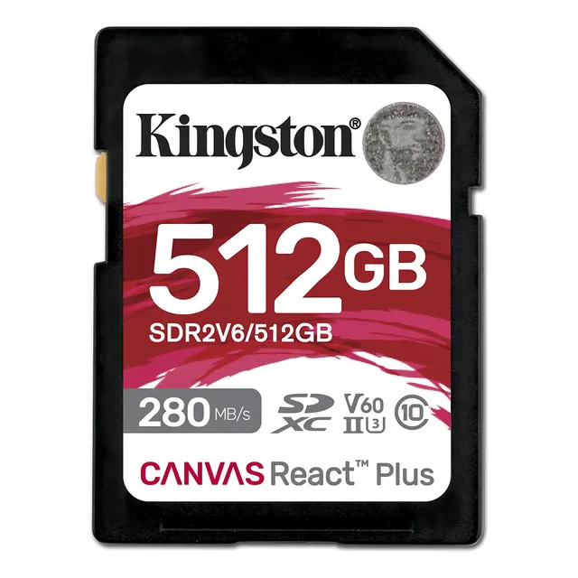 Tarjeta De Memoria Sd Kingston Canvas React Plus V60 512gb