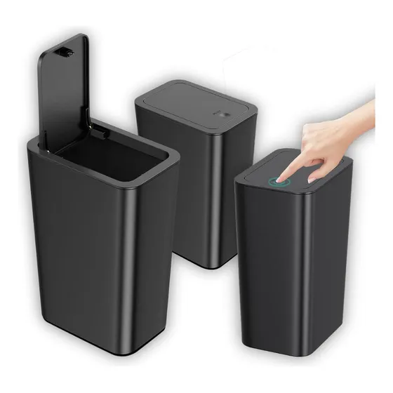 Set 3 Botes De Basura Con Tapa Emergente Diseño Compacto
