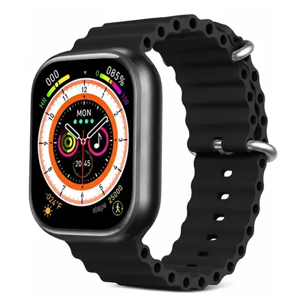 Smartwatch 2026 Ultra 5 Pro Amoled - Prova Dágua + Ligações Prateado Preto