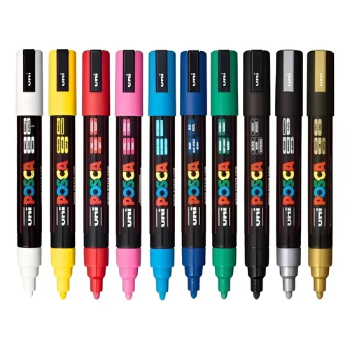 Kit 12 Cores Caneta Posca PC-1M p/ Arquitetos, Urban Sketchers
