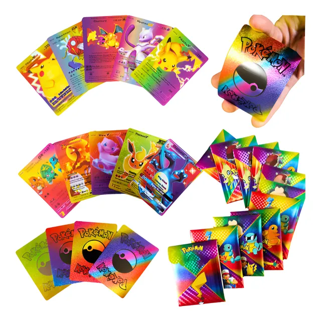 Sobre De Cartas Pokémon Calidad Premium Arcoiris 3d Tcg