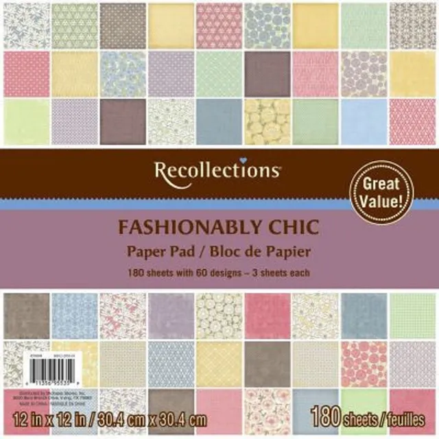 Elegante Y Moderno - Block Papel De Cartulina Para Scrapbook