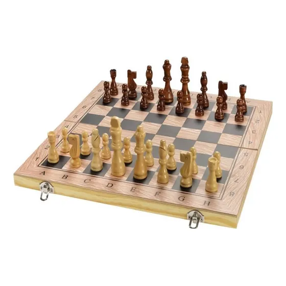 Ajedrez De Madera Juego De Mesa  48x48cm