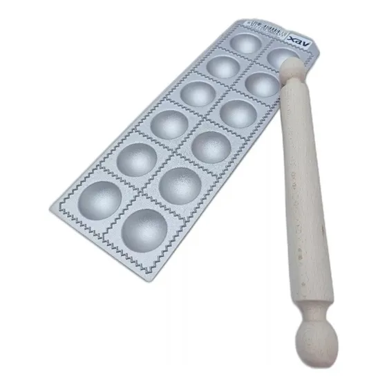 Molde 12 Ravioli Pasta Rodillo Madera Eppicotispai F. 3604