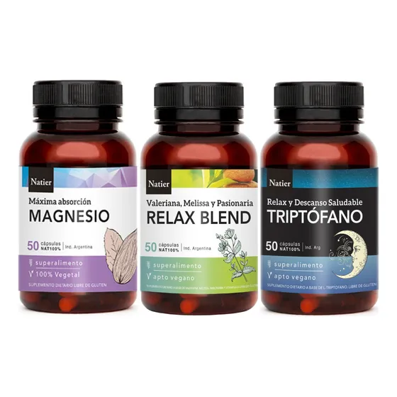 Plan Relajación Natier Magnesio, Triptofano, Relax Blen Caps