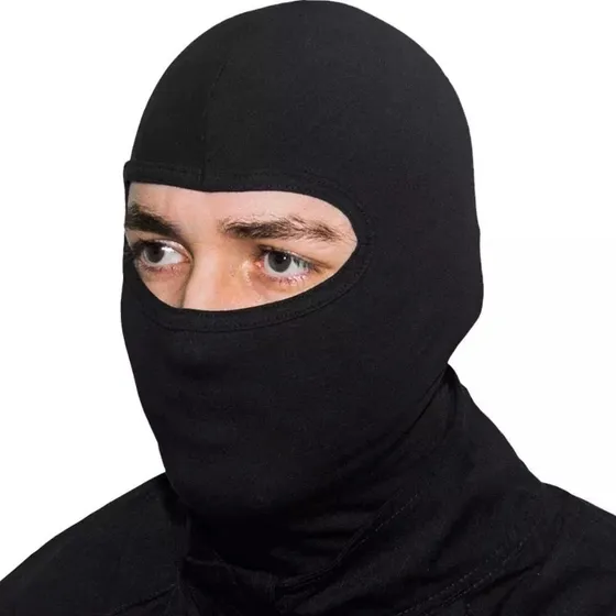 Balaclava Máscara Ninja 30x10cm motoqueiro preto