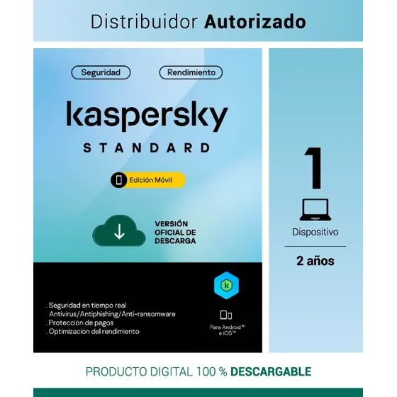 Kaspersky Standard 1 Usuario 2 Años