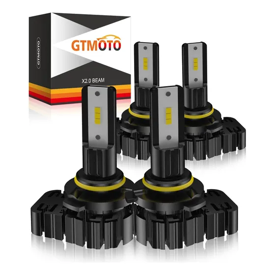 Gtmoto Combo Bombilla Led Para Faro Delantero Juego Blanco