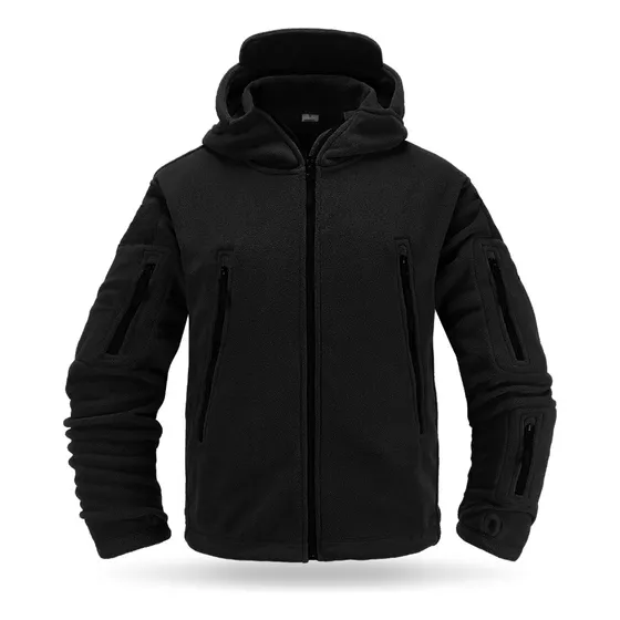Campera Polar Uzspace Táctica Con Capucha Invierno - El Rey