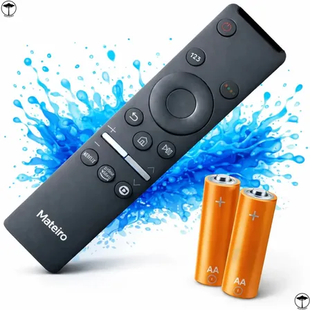 Controle Remoto Tv Samsung Smart 4k Compatível Universal Mateiro Preto Com 2 Pilhas Tecla…