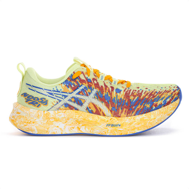 TĂȘnis Corrida Asics Amarelo Azul Alto Desempenho Masculino TĂȘnis Corrida Asics Amarelo Azul Alto Desempenho Masculino