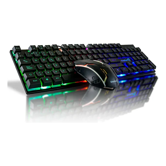 Kit Teclado Mouse Gamer Profesional Retroiluminado Starket